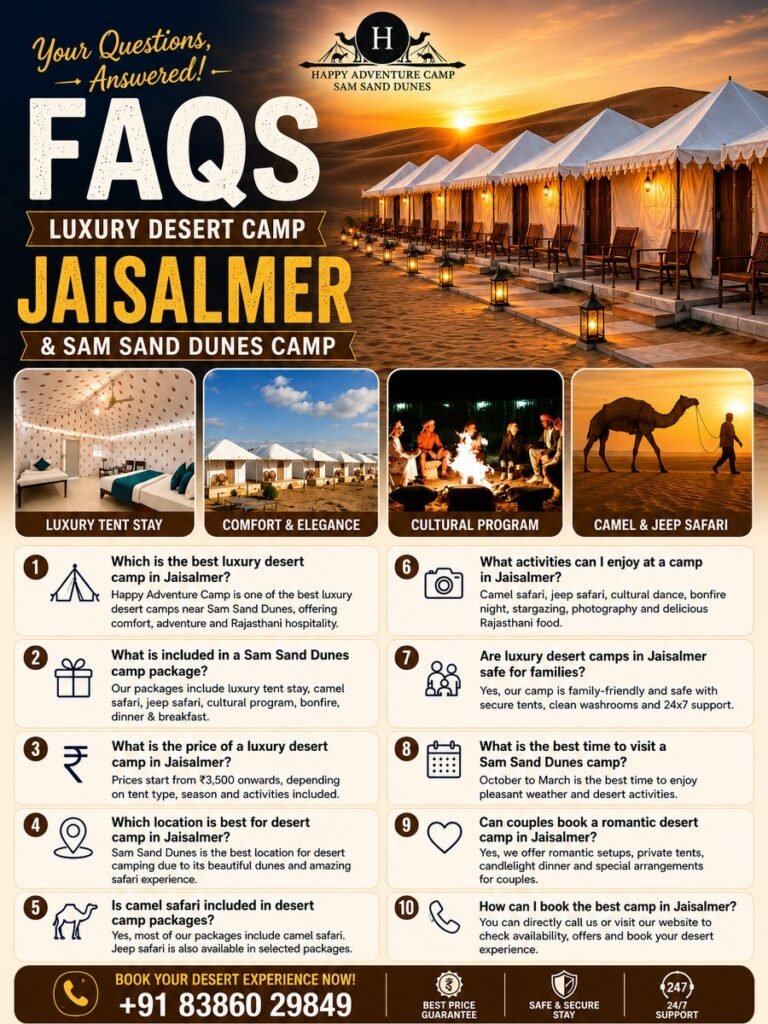 faq for desert camp booking